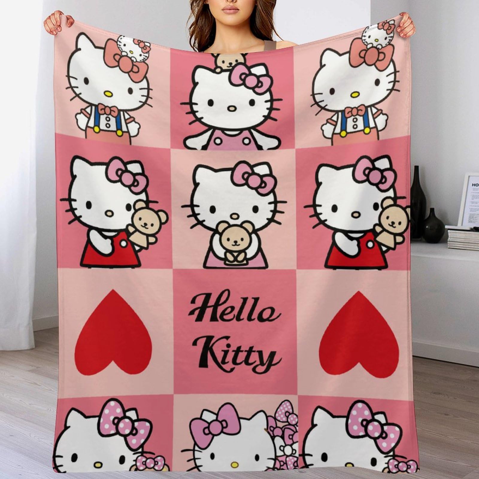 Amazon｜ブランケット ハローキティ 毛布 膝掛け シングル 掛け毛布